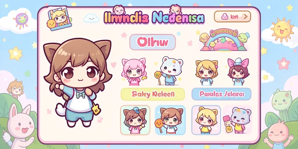 Tampilan awal game yang menarik dan penuh warna.