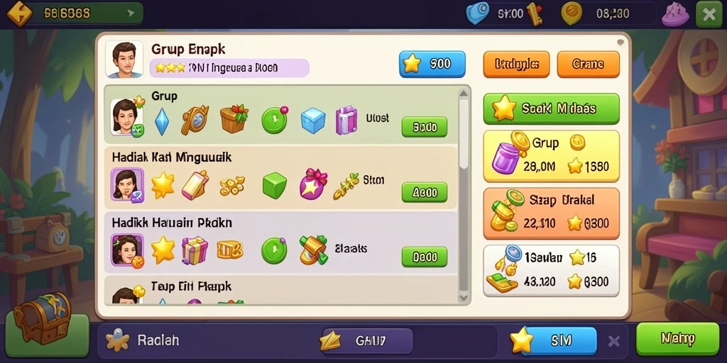 Menampilkan layar permainan jackpot yang menarik.