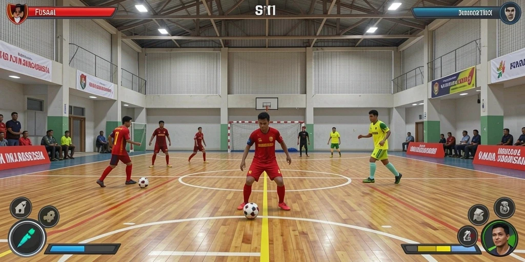 Tampilan utama aplikasi dengan grafik yang mengesankan.